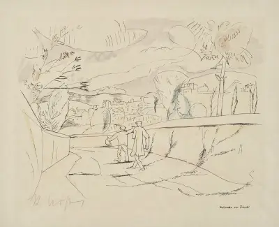 Deutsche vor Tivoli av Rudolf Grossmann