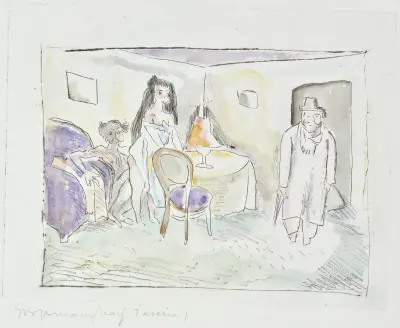Hemkomst (efter Pascin) av Rudolf Grossmann