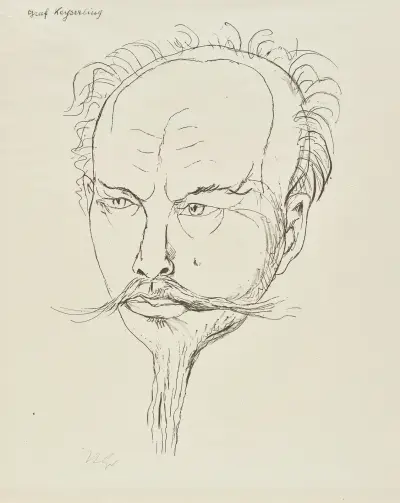 Hermann Graf Keyserling av Rudolf Grossmann