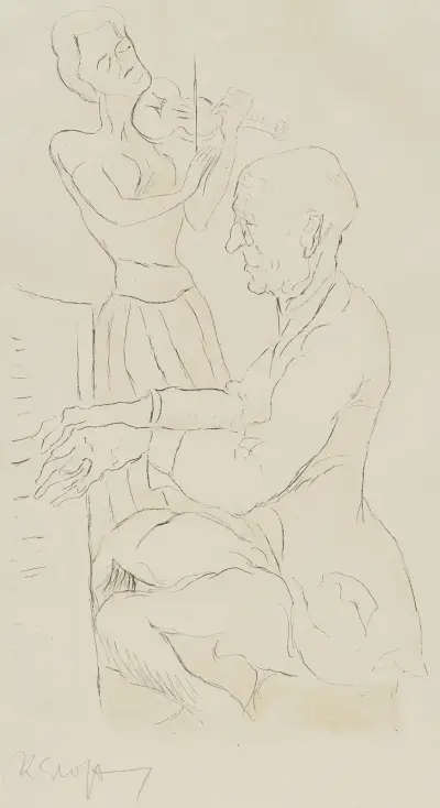 Konsert med pianist och violinist av Rudolf Grossmann