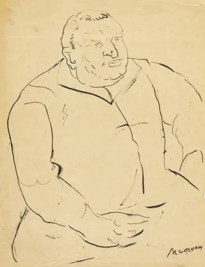 Sittande man av Rudolf Grossmann
