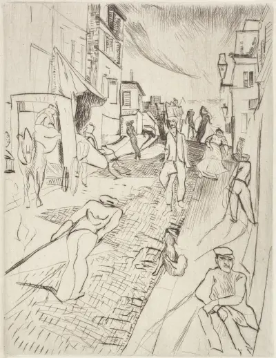 Gata i Montmartre av Rudolf Grossmann