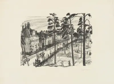 Villagatan i Grunewald (utanför Berlin) av Rudolf Grossmann