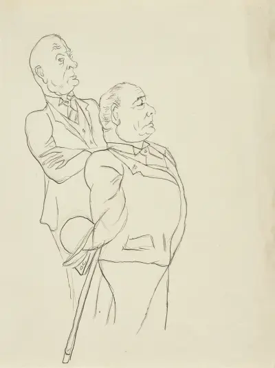 Zwei stehende Männer von Rudolf Grossmann