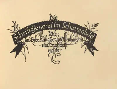 Die Schriftgiesserei im Schattenbild Pl.01 av Rudolf Koch
