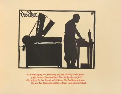 Die Schriftgiesserei im Schattenbild Pl.05 av Rudolf Koch