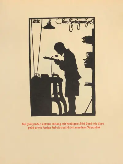 Die Schriftgiesserei im Schattenbild Pl.12 av Rudolf Koch