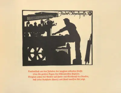 Die Schriftgiesserei im Schattenbild Pl.22 av Rudolf Koch