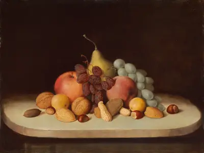 Still Life with Fruit and Nuts av Robert S. Duncanson