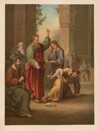 Ananias and Sapphira av Jan Ladislaw Sýkora