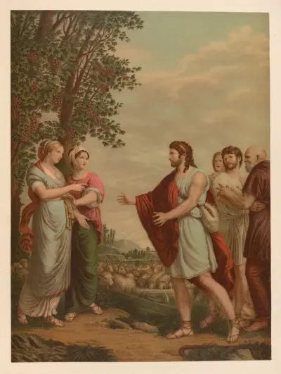 Jakob med Lea och Rakel av Jan Ladislaw Sýkora