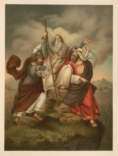 Moses bön under striden med amalekiterna av Jan Ladislaw Sýkora