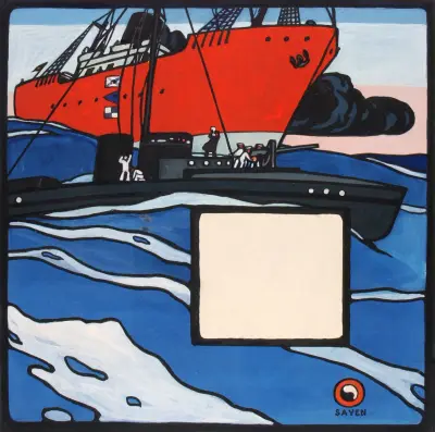 Untitled (Naval Action) – nr 4 av Henry Lyman Saÿen