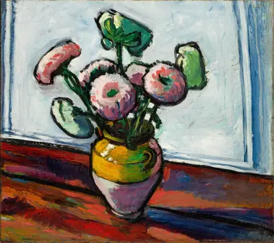 Zinnias av Henry Lyman Saÿen