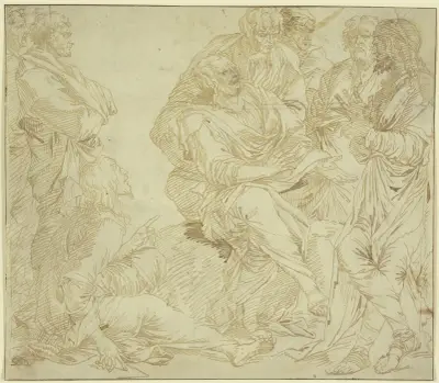 Diskutierende Philosophen von Salvator Rosa