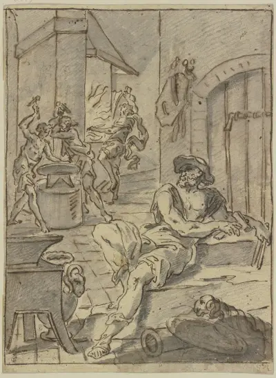 In Vulkans Schmiede von Salvator Rosa