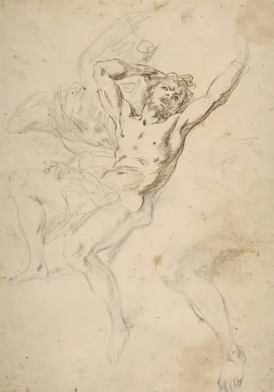 Studie zu einem gefesselten Prometheus von Salvator Rosa