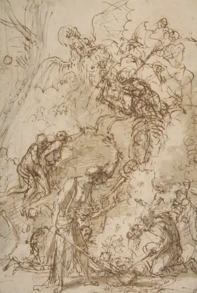 Hexensabbat, 1640 von Salvator Rosa