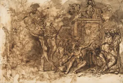 Hexensabbat, 1615 von Salvator Rosa