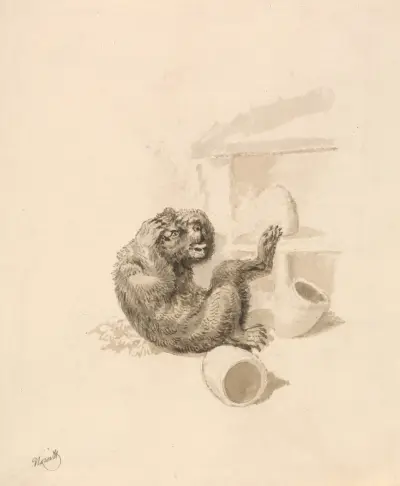 Bear and Bee-Hives, Samuel Howitt
