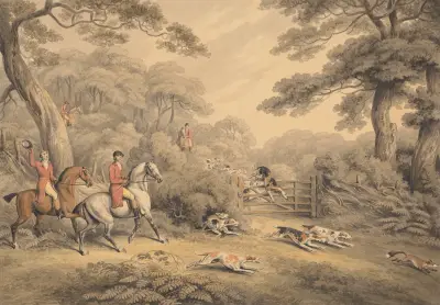 Foxhunting; Breaking Cover, Samuel Howitt