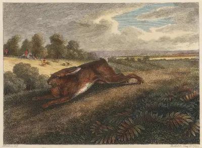 Springande hare av Samuel Howitt