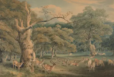 Hearne’s Oak, Windsor Forest, Samuel Howitt