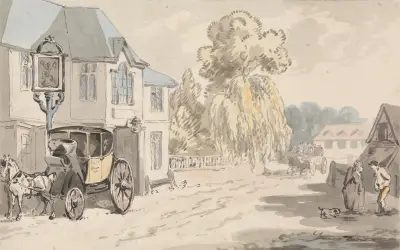 Riders Outside an Inn, Samuel Howitt