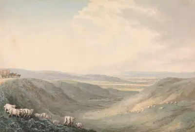 Valley Landscape with Sheep, Samuel Howitt