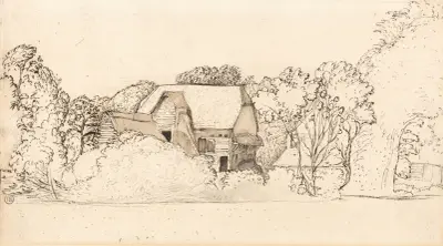 An Ancient Barn at Shoreham, Samuel Palmer