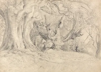 Ancient Trees, Lullingstone Park av Samuel Palmer