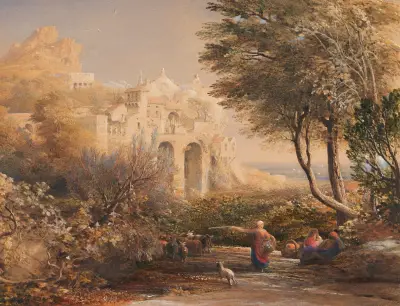 La Vocatella; a Chapel built by a hermit near Corpo de Cava, in the neighbourhood of Salerno and Naples, Samuel Palmer