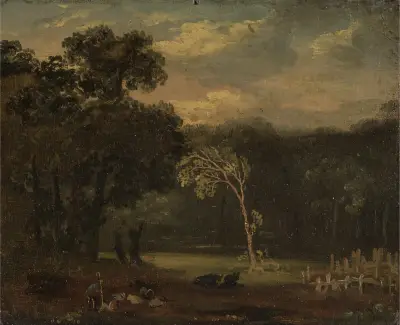 Sketch from Nature in Sion Park, Samuel Palmer