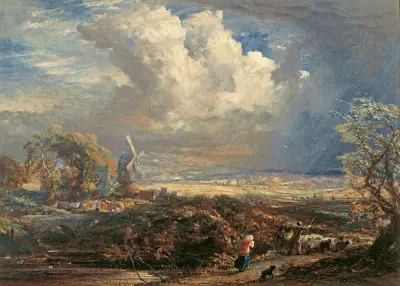 Summer Storm near Pulborough, Sussex av Samuel Palmer