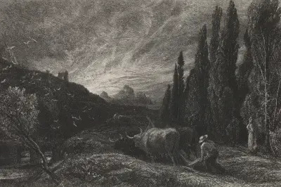 The early ploughman, Samuel Palmer