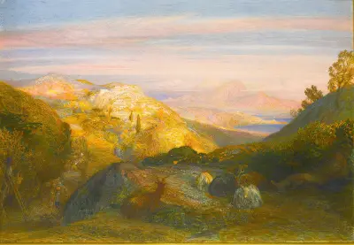 The Near And The Distant; From Southern Italy av Samuel Palmer