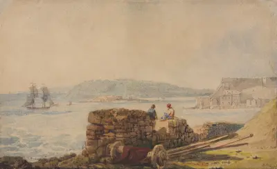 Drake’s Island, Plymouth av Samuel Prout