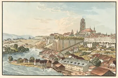 Berne, dépuis la Route de Thoune av Jakob Samuel Weibel