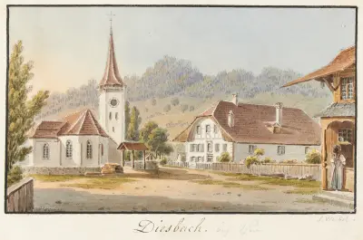 Diesbach [bey Thun] – nr 1 av Jakob Samuel Weibel