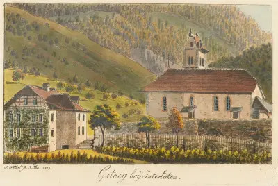 Gsteig vid Interlaken av Jakob Samuel Weibel