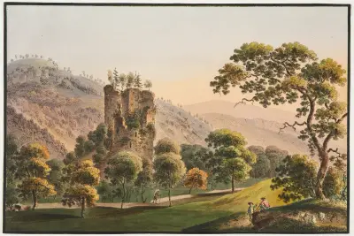 Ruin i Unspunne nära Interlaken av Jakob Samuel Weibel
