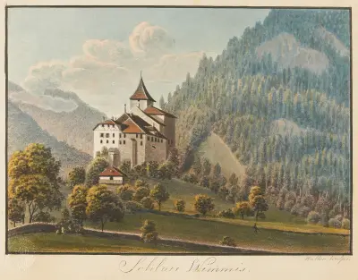 Schloss Wimmis av Jakob Samuel Weibel
