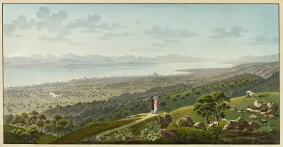 Allmän vy över Genèvesjön av Jakob Samuel Weibel