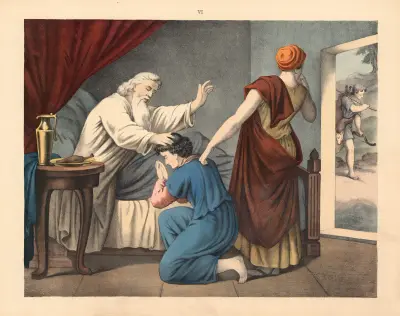 Isaac blesses Jacob av Sandberg
