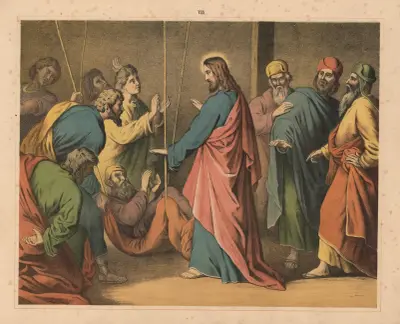 Jesus heals the crippled man av Sandberg
