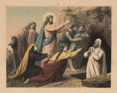 Jesus resurrects Lazarus av Sandberg