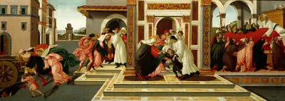 Last Miracle And The Death Of St. Zenobius av Sandro Botticelli