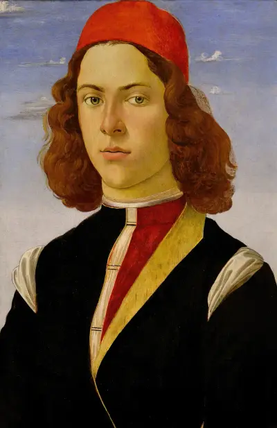 Portrait of a young man av Sandro Botticelli