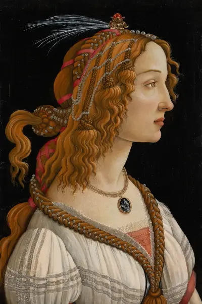 Portrait of Simonetta Vespucci as Nymph av Sandro Botticelli