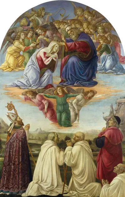 The Coronation Of The Virgin av Sandro Botticelli